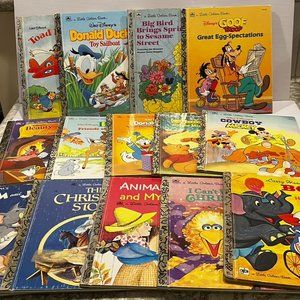 14 Vintage Children’s Books Little Golden Books 14 Books in all